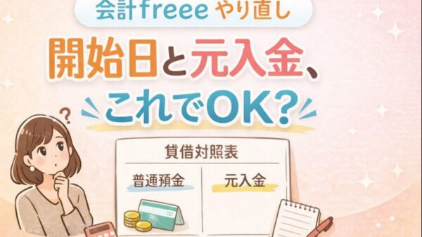 085.会計freeeをやり直すときの開始日と開始残高の考え方｜元入金でいいの？
