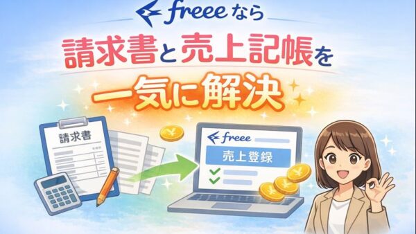 094.会計freeeで「請求書発行」と「売上記帳」を同時にする方法