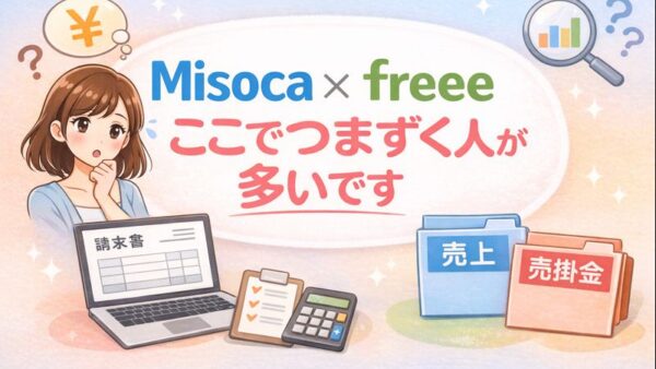 097.Misocaからfreeeに送った請求書、売上に反映されない？売掛金処理のつまずきポイント